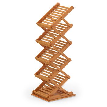 Costway Estantería de Bambú Plegable con Altura Regulable 5 Niveles para Libros Almacenamiento para Salón Estudio y Dormitorio 40 x 35 x 146 cm Nuez