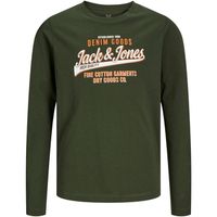 jack  jones camiseta manga larga 12258882 jjelogo tee ls o-neck 2 col sn mni kombu green para nino