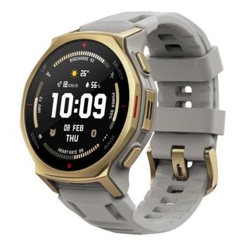 Amazfit T-Rex 3 Pro GPS NFC 44mm AMOLED Oro Correa Gris M Resistente Agua 10ATM SpO2