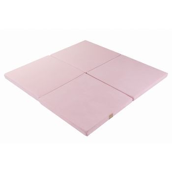 Meowbaby Alfombra De Juego Para Niños, Cuadrado, Terciopelo, Rosa
