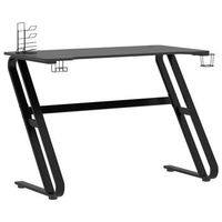 escritorio gaming con patas forma zz negro 110x60x75cm