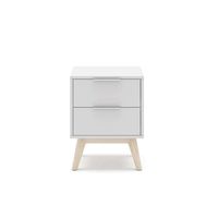 mesita de noche 2 cajones diseno nordico funcional