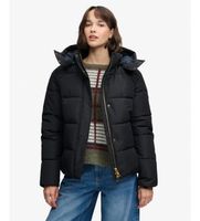 superdry para mujer w5012207a chaqueta acolchada premium con capucha negro l casual poliester