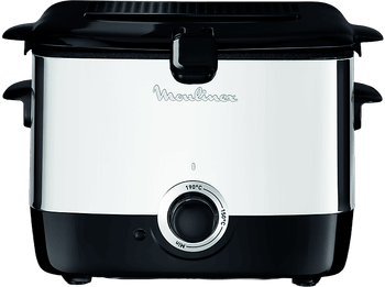 Freidora - Moulinex AF 2200 Minifrito, Potencia 1000 W, Capacidad 1 l, Termostato regulable de hasta 190 ºC, Acero Inoxidable, Gris