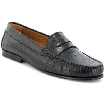Atlanta Mocassin Mocasines Mocasines Yoki en piel efecto cocodrilo para mujer