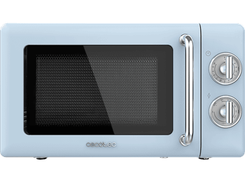 Microondas con grill - Cecotec ProClean 3110 Retro, 700 W, 6 niveles, Luz interior, 20 l, Azul