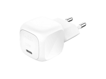 Cargador de pared - Belkin USB-C compacto 20 W, Universal, Carga rápida USB-C, Blanco