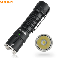 linterna led sofirn sc33 xhp703 hi tactica de 5200lm potente recargable por usb c con bateria 21700 interruptor trasero electronico luz para exteriores