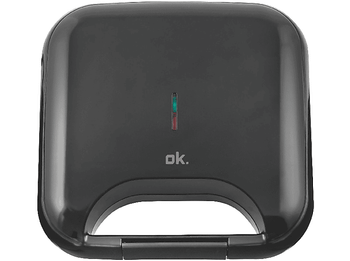 Sandwichera - ok. OSM 1111, Potencia 750W, Capacidad 2 Sandwiches, Negro
