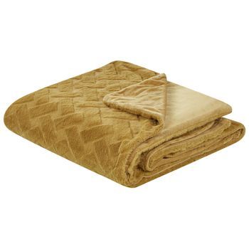 Colcha De Poliéster Estampado Amarillo 150 X 200 Cm Sitapur