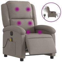 sillon de salon  silla  sillon reclinable de masaje electrico tela gris taupe