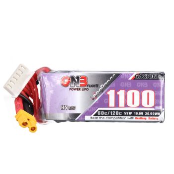 Batería Gaoneng GNB 19V 1100mAh 60C 5S HV LiPo con enchufe XT30/XT60 para Drone de Carreras FPV