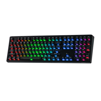Teclado para Juegos EPOMAKER HE108, Tamaño Completo, Distribución ANSI US, Cableado/BT/Inalámbrico 2.4Ghz, Efecto Hall, Respuesta Rápida y Frecuencia de Escaneo de 128K