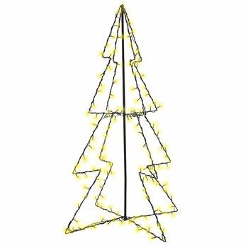 Árbol De Navidad 160 Luces Led Interior Y Exterior 78x120 Cm Vidaxl
