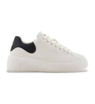 A|X Armani Exchange para mujer. XW002149AF19528M0017 Zapatillas Sofisticada blanco (40.5), 3 a 5cm, Cordones, Casual