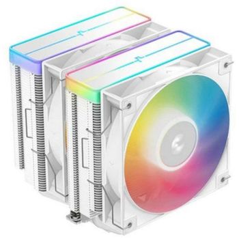 Refrigerador DeepCool AG620 WH ARGB V2 2 Ventiladores 12cm Blanco LED ARGB Intel/AMD