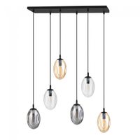 lampara colgante celeste mix 6 luces