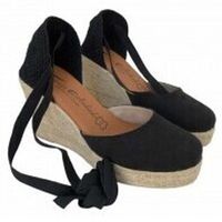 torres zapatos de tacon alpargata 7c doble cinta puntera para mujer