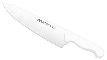 Cuchillo cocinero de acero inoxidable nitrum de 250 mm mango blanco