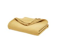 foulard multiusos de algodon confeccionado con tejido nido de abeja colores lisos 240x220cm ocre