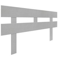 dhome cabecero espigas gris 135cm horizontal estilo valla con patas madera reciclada dm herrajes incluidos 135cm horizontal valla espigas gris