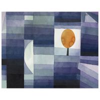 cuadro lienzo - the harbinger of autumn - paul klee - cm 80x100