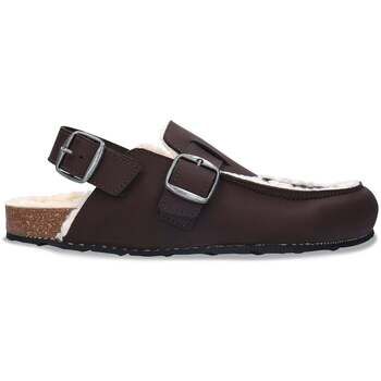 Nae Vegan Shoes Zuecos Zuecos Veganos de Invierno con Forro de Algodón Medan Marrón para mujer