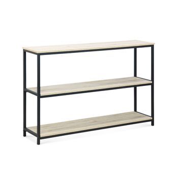 Estantería Estilo Industrial De Metal Y Efecto Madera, 3 Niveles, 120