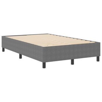 Cama De Plataforma Gris Claro 120 X 190 Cm Tela De Pana Vidaxl