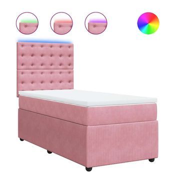 Cama Tapizada 190x90x150,5 Cm Tejido - Rosa
