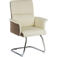 teknik elegance 6959cre visitor chair - cream  brown cream