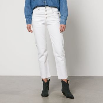 Marant Etoile Jemina Denim Cropped Straight-Leg Jeans - FR 40/UK 12