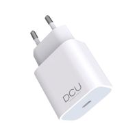 dcu tecnologic cargador blanco usb-c carga rapida 20w