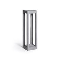 baliza exterior led regulable 6w cemento blynte 70 cm gris piedra