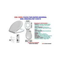 pluvia tapa wc universal orquidea blanca