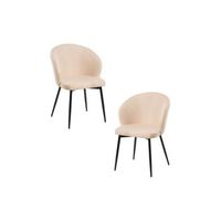 pack 2 sillas cusa tela de tela 577157 cm - beige