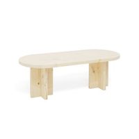 mesa de centro tokyo ii de madera natural hecha a mano - 120cm