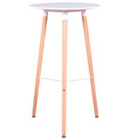 mesa alta estilo nordico  60x60x105cm - blanco