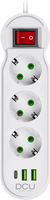 regleta dcu 3 tomas  3 puertos usb 105w