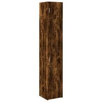 armario estrecho madera ingenieria roble ahumado 40x425x225 cm vidaxl