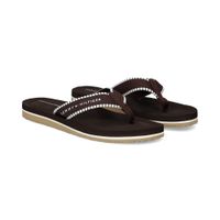 tommy hilfiger chanclas mujer - marron talla 37