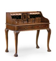 escritorio de madera marron 10 cajones anch 105 cm