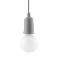 lampara de techo gris cloruro de polivinilo alt 90 cm