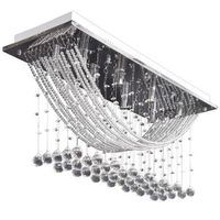 lampara de techo con lagrimas de cristal 8 x g9 29 cm vidaxl