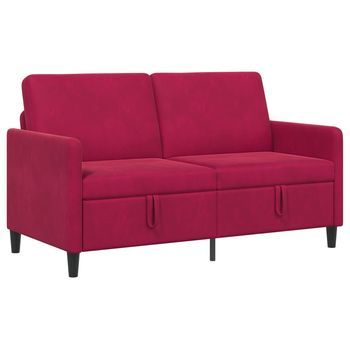 Sofá Con Almacenamiento Rojo Vino 152 X 78 X 87 Cm Poliéster Vidaxl