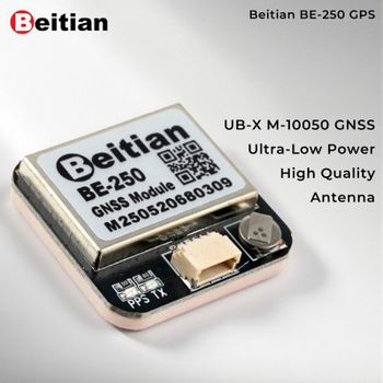 Módulo GPS Beitian BE-250 con Antena, Chip GNSS UB-X M-10050, Receptor GNSS de Ultra Bajo Consumo, Alta Calidad