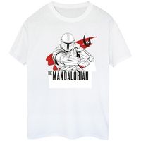 disney camiseta manga larga the mandalorian shoots para mujer