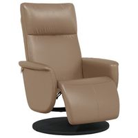 sillon reclinable con reposapies cuero sintetico capuchino cfw315036