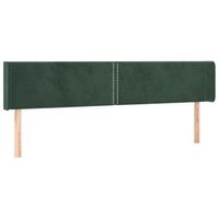 cabecero cama mueble de dormitorio con led de terciopelo 183 x 16 x 7888 cm verde oscuro m020002055