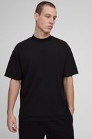 camiseta oversize con cuello extendido negro